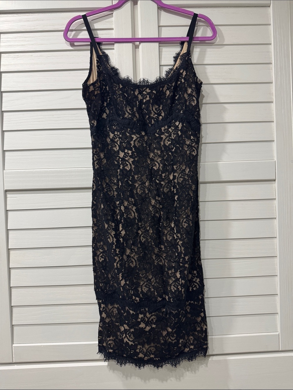 Diane von Furstenberg black lace dress